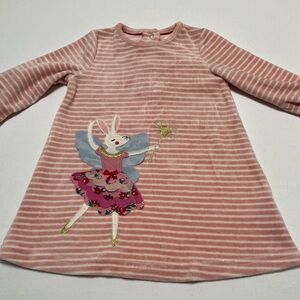 Baby Boden velour appliqué dress, size 9-12m